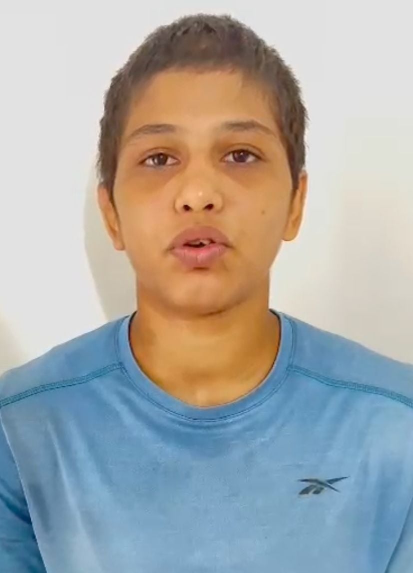 पहलवान अंतिम पंघाल। पहलवान अंतिम पंघाल।