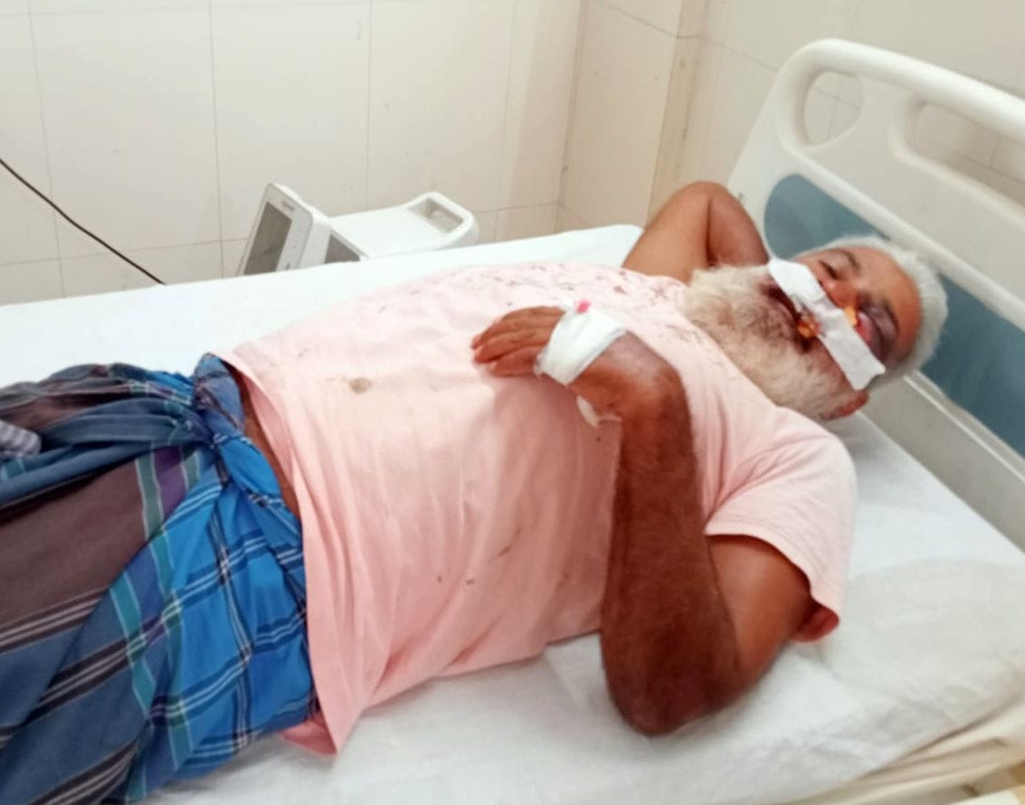 बरई बंधवा गांव हुई मारपीट में घायल मशरुर बरई बंधवा गांव हुई मारपीट में घायल मशरुर