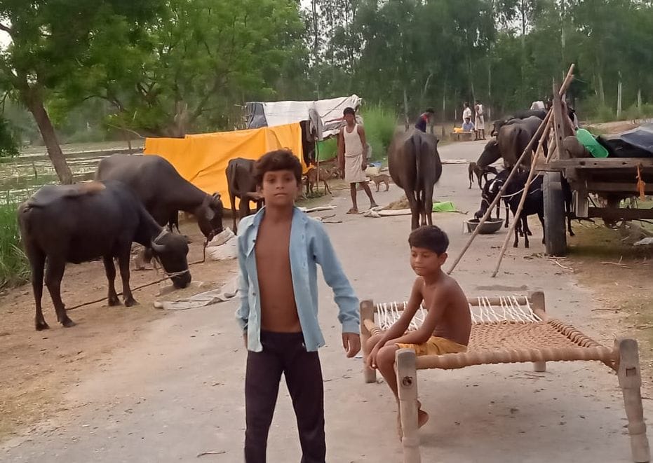 पैलानी में लाइन से खड़े आई फ्लू के रोगी