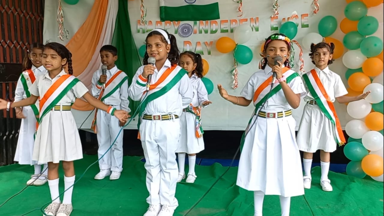 स्वतंत्रता दिवस पर शहर में हिन्दू जागरण मंच द्धारा निकाली गई तिरंगा यात्रा में शमिल लोग । संवाद