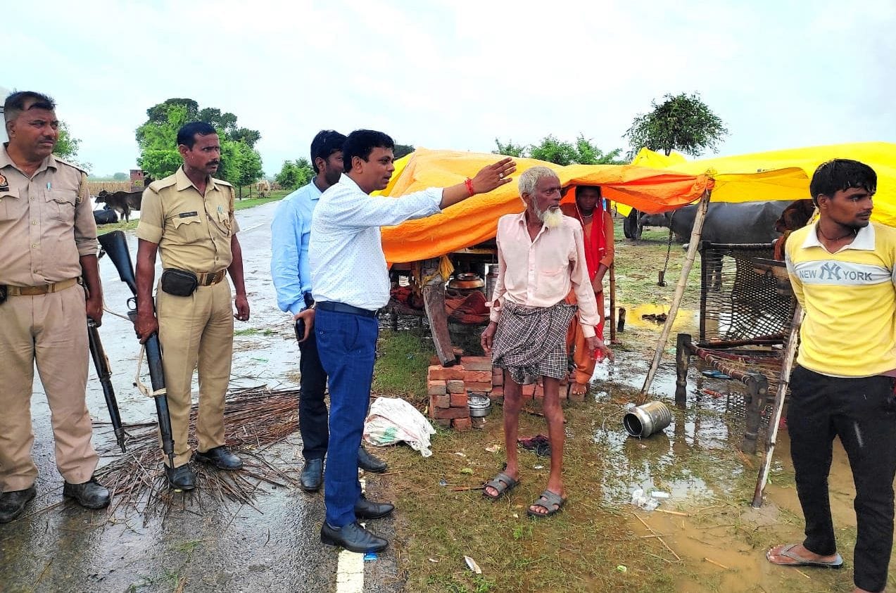 खन्नौत नदी का बढ़ रहा जलस्तर। संवाद