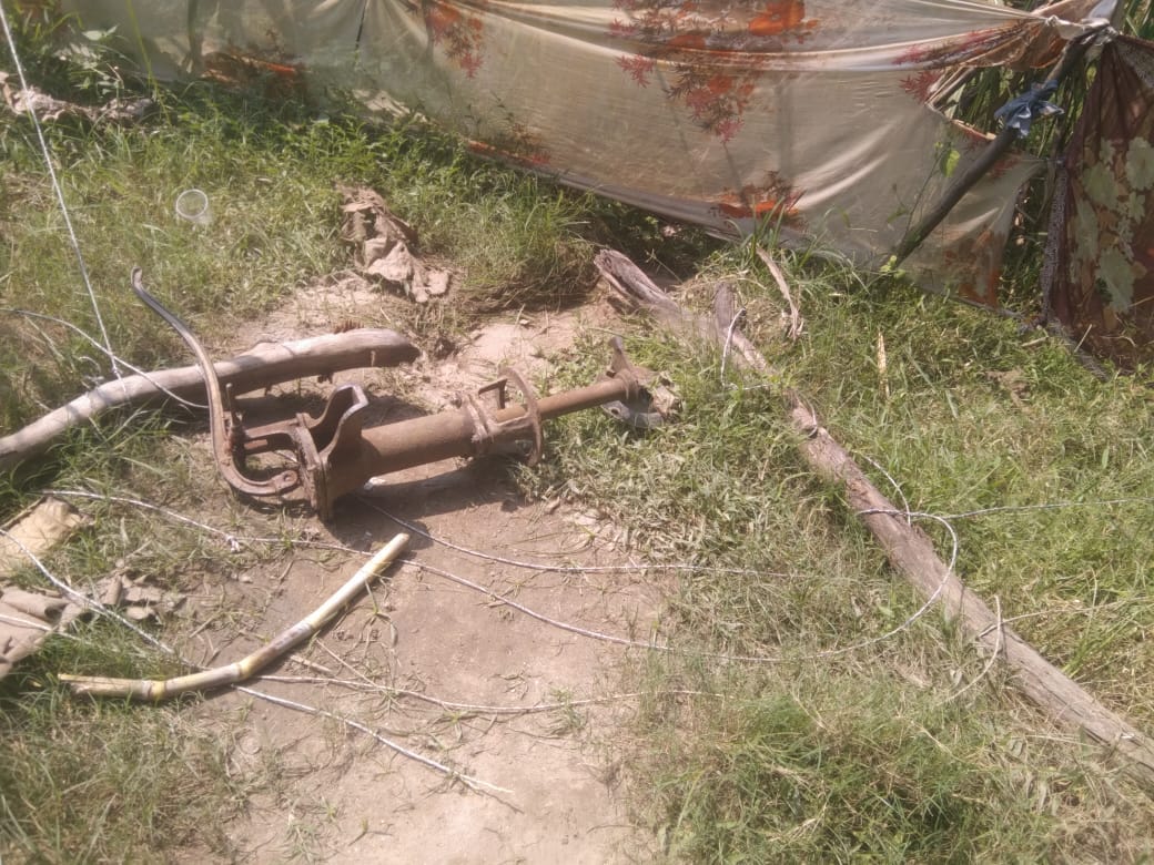 हाथियो ने खराब की फसल । स्रोत - क्षेत्रीय किसान