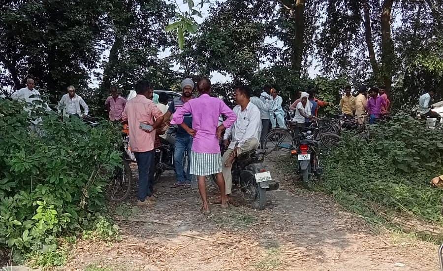 रानीगंज गांव में बने बाघ के पगचिन्ह । स्रोत - ग्रामीण