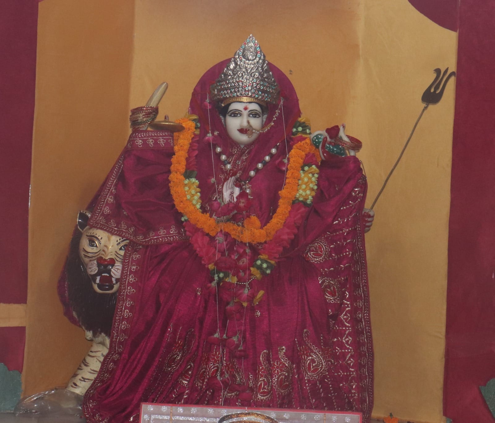 विसरात स्थित काली माता मंदिर में शारदीय नवरात्र पर उमड़े श्रद्धालु। संवाद