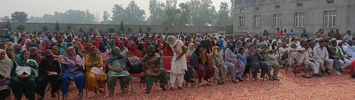 25जेएनडी15: अलेवा गांव में वाल्मीकि सम्मेलन को संबोधित करते हुए डिप्टी सीएम दुष्यंत चौटाला। सं