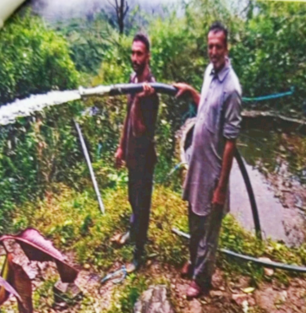 सोलर उठाऊ सिंचाई योजना से उगाई लहसुन की फसल। संवाद