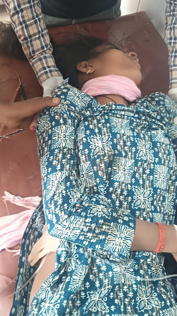 घायल आशीष सरोज। घायल आशीष सरोज।