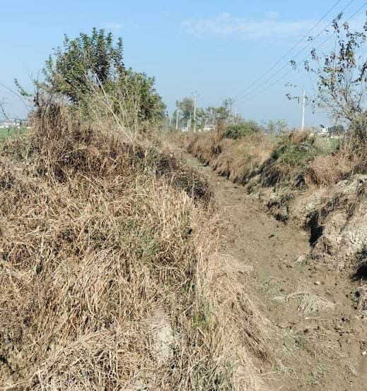 प्रदर्शन करते मथना जपती क्षेत्र के किसान । संवाद