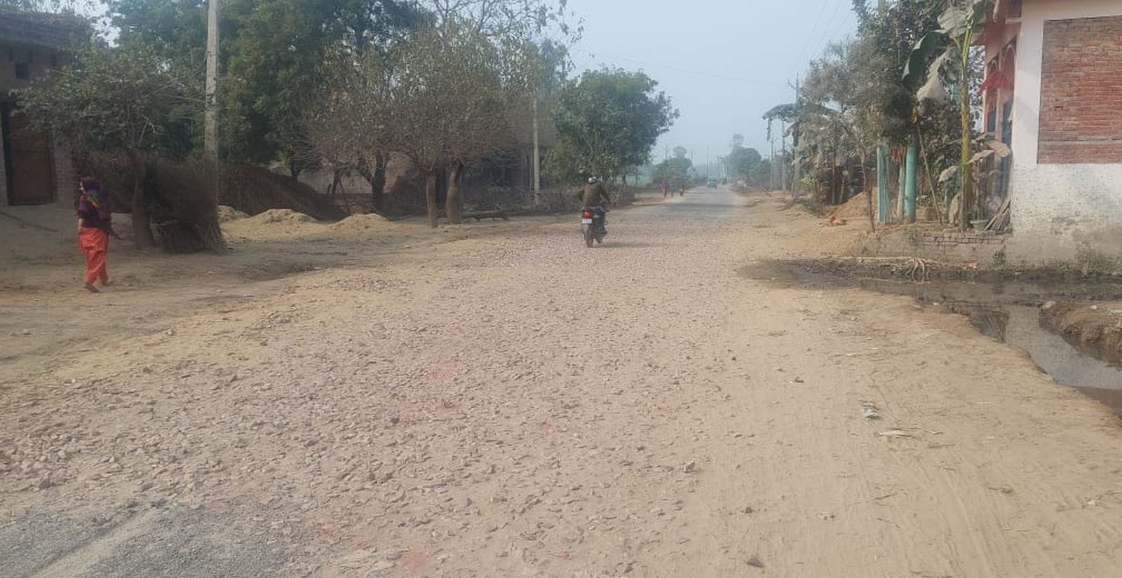 जरीफनगर से नाधा मार्ग। जरीफनगर से नाधा मार्ग।