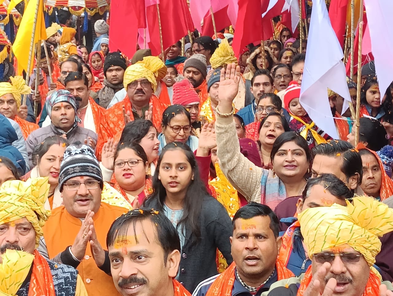 शहर में श्री राधा माधव सकीर्तन मंडल के तत्वाधान में निकाली गई श्री राममय गौरव यात्रा। संवाद शहर में श्री राधा माधव सकीर्तन मंडल के तत्वाधान में निकाली गई श्री राममय गौरव यात्रा। संवाद