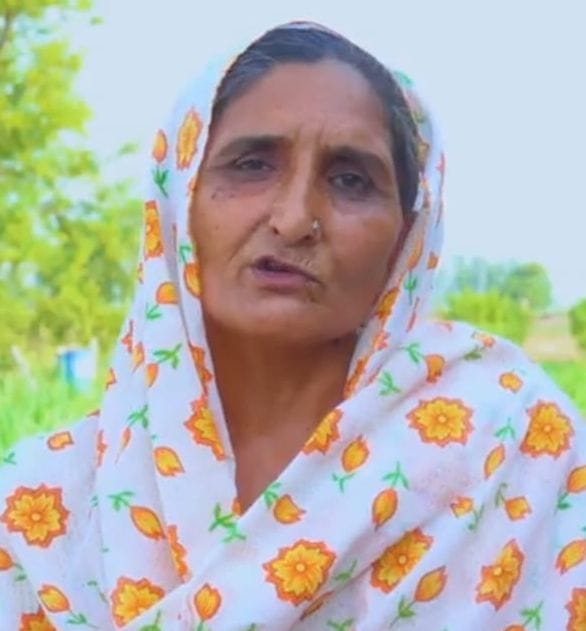 01जेएनडी36 : गांव मोहम्मद खेड़ा गांव निवासी संतोष देवी का फोटाे। संवाद