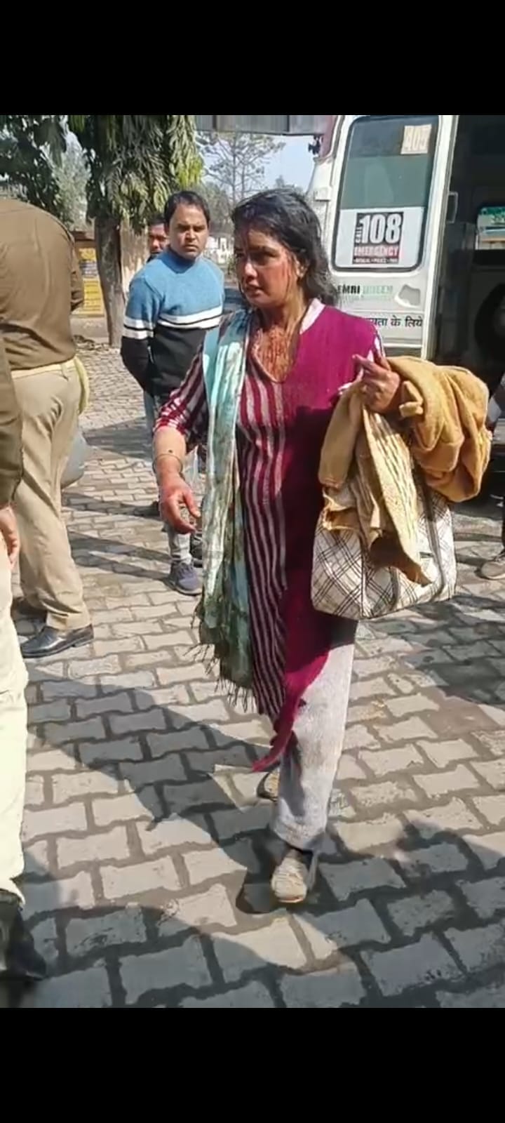 बहेड़ी। घायल कुलजीत कौर