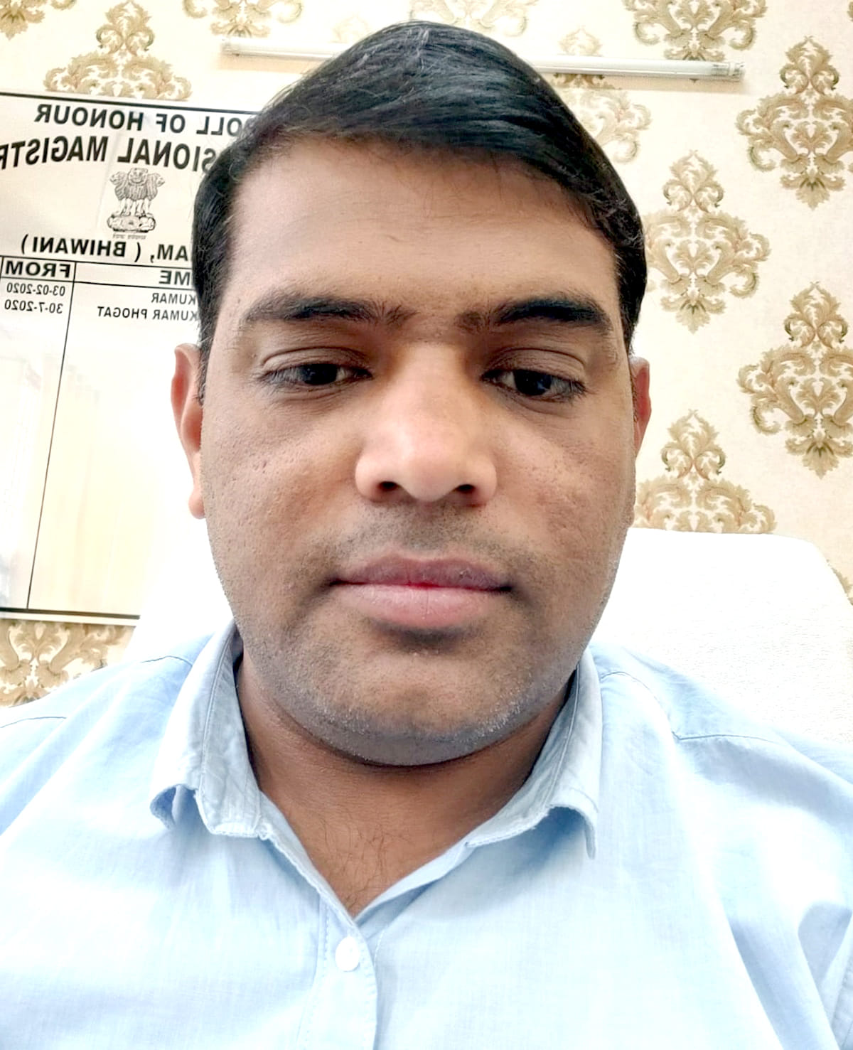 19जेएनडी33: एसडीएम मनीष फोगाट। संवाद