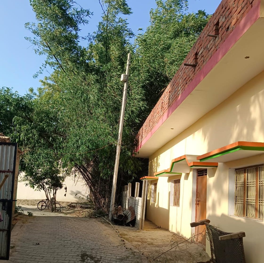 मानधाता के तरौल में नहीं लगे बिजली के पोल।