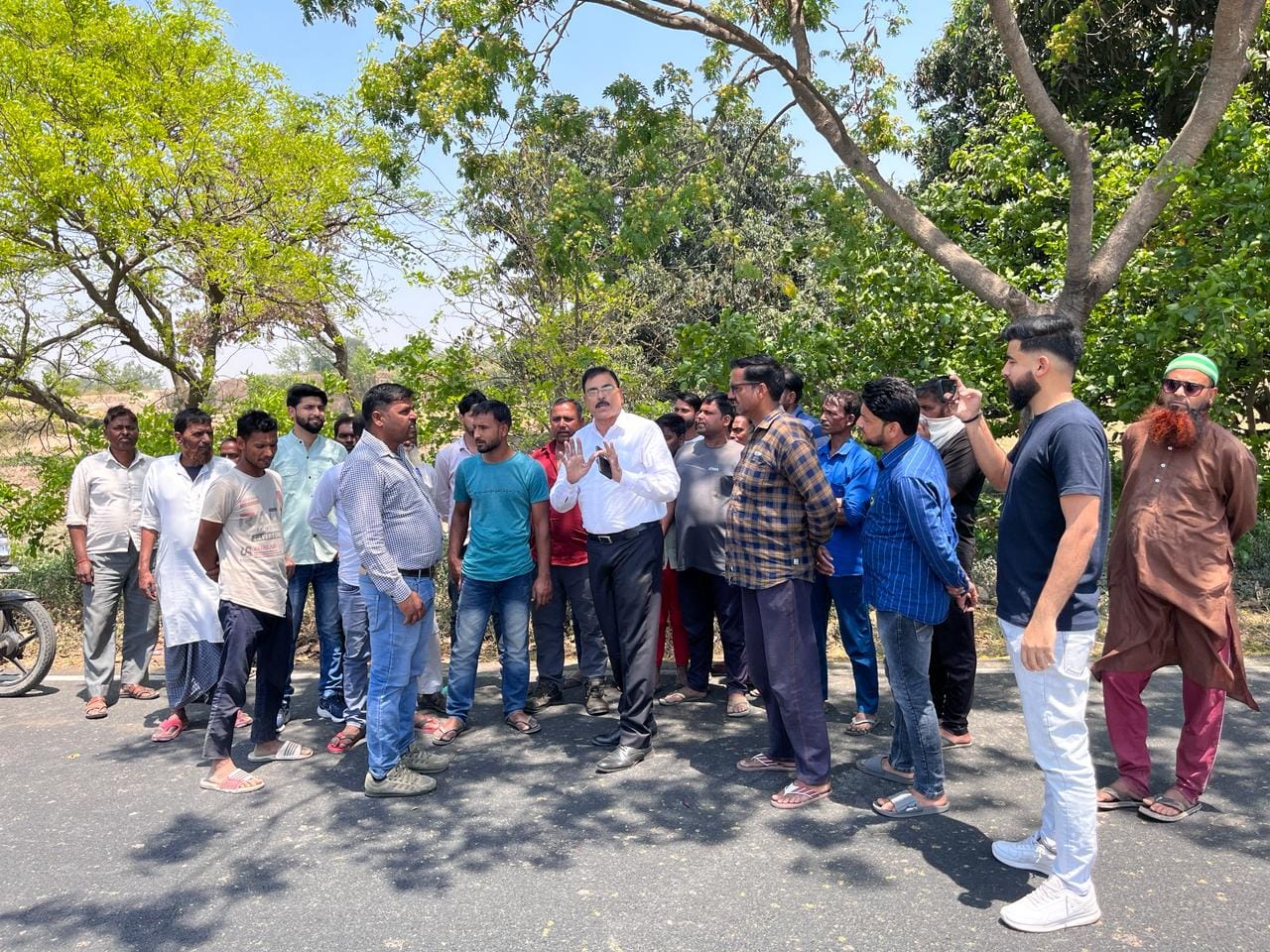 जहानाबाद में प्रदर्शन करते किसान । संवाद