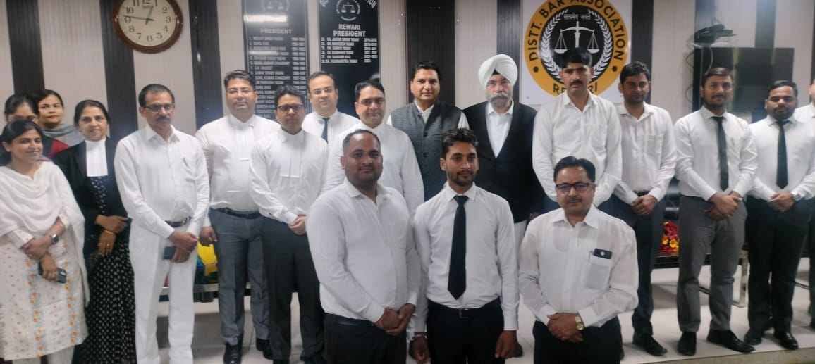 रेवाडी। संबोधित करते नवनियुक्त सेशन जज जीएस वाधवा। स्रोत : अधिवक्ता रेवाडी। संबोधित करते नवनियुक्त सेशन जज जीएस वाधवा। स्रोत : अधिवक्ता