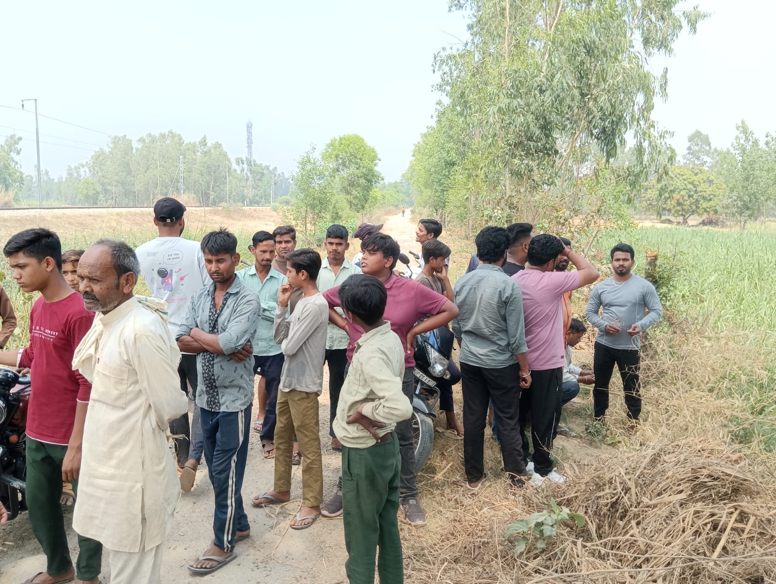गांव कुंवरपुर दिखा तेंदुआ । स्रोत - वायरल वीडियो
