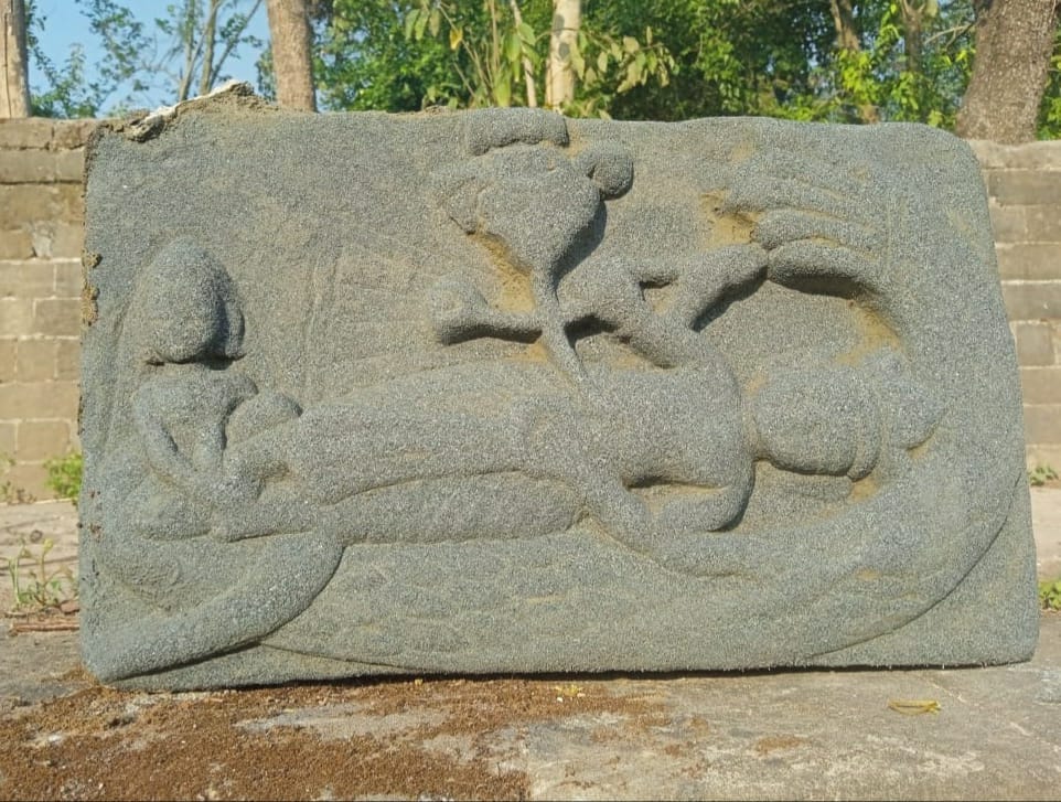 जलाड़ी में मिली भगवान नरसिंह की मूर्ति। संवाद जलाड़ी में मिली भगवान नरसिंह की मूर्ति। संवाद