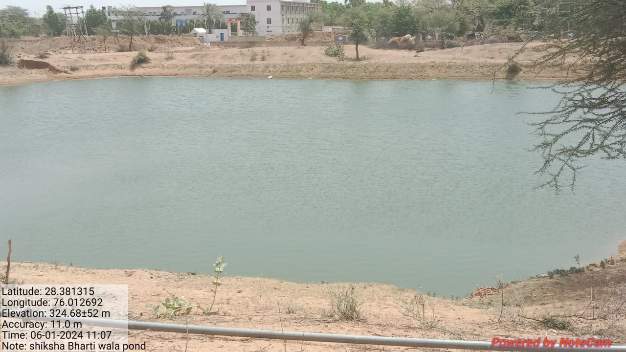 फोटो संख्या:71-  नहरी पानी से भरा गया सतनाली का लांबी जोहड़--स्रोत--संवाद