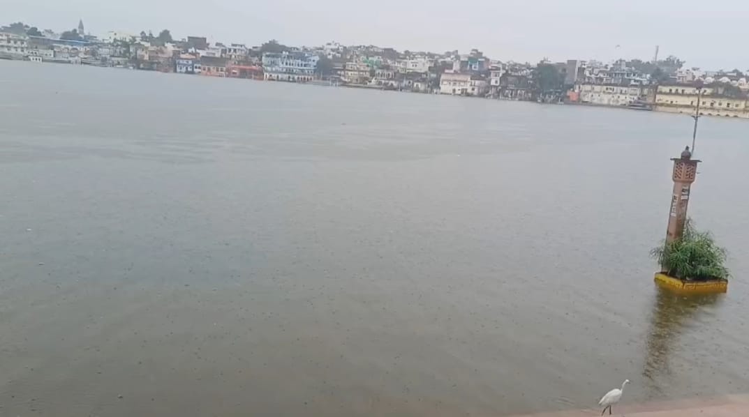 पुष्कर में बाढ़ के हालात