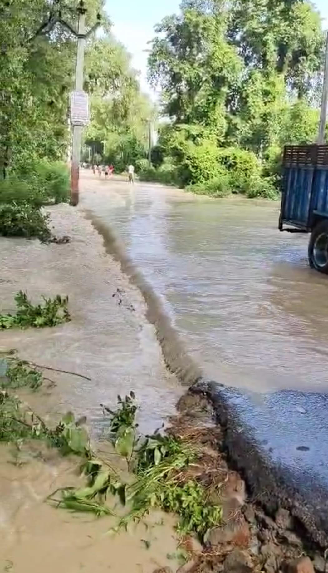 बहेड़ी। किच्छा नदी का पानी डूडा सुमाली गांव में राइस मिल के अंदर घुसा बहेड़ी। किच्छा नदी का पानी डूडा सुमाली गांव में राइस मिल के अंदर घुसा