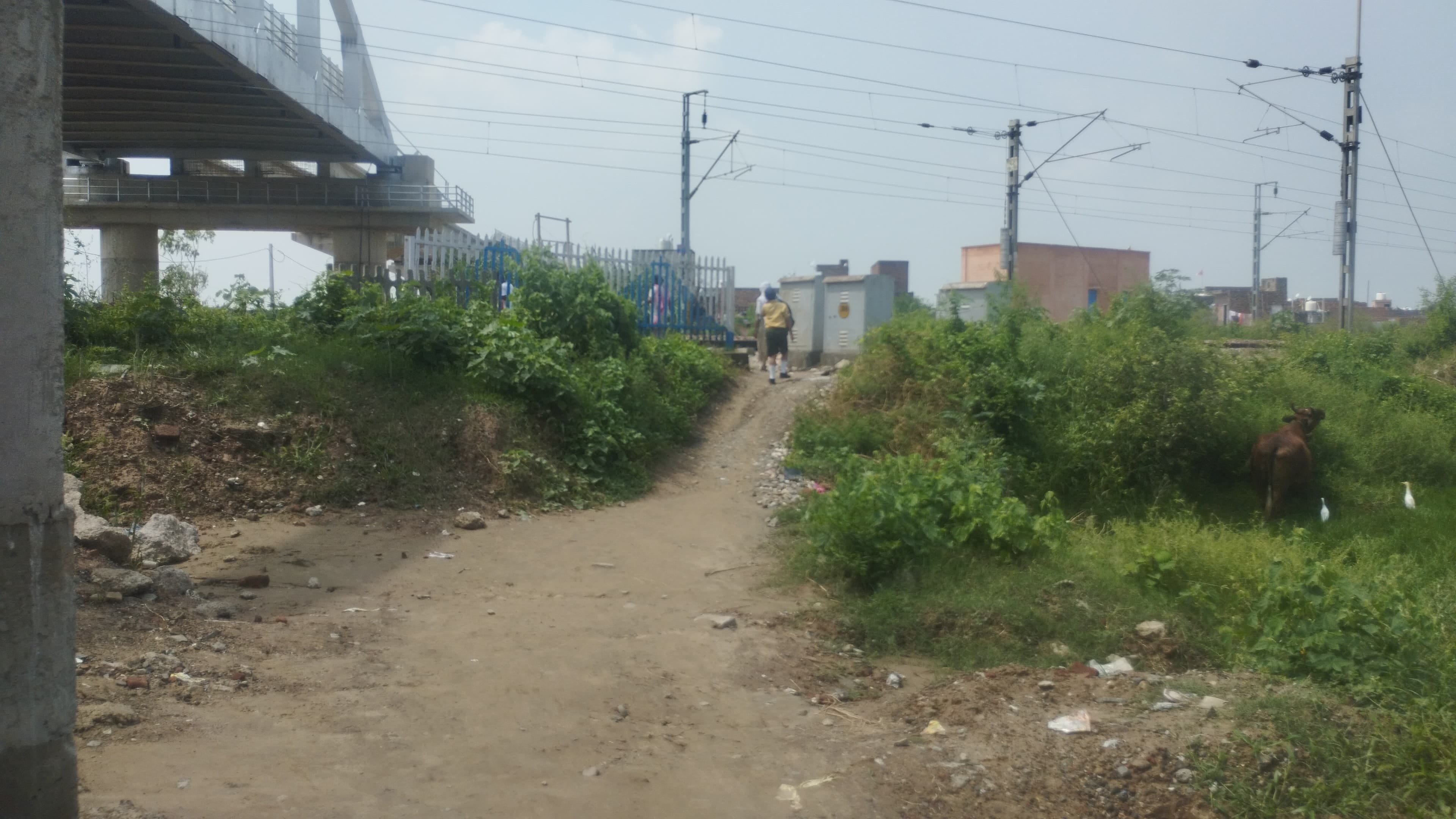 निर्माणाधीन रेलवे ओवरब्रिज