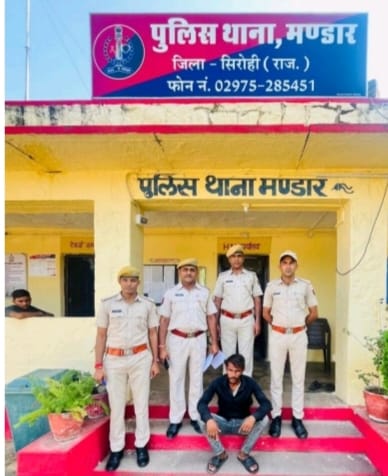 सिरोही। 1 हफ्ते पूर्व नई धनारी में हुई नकबजनी का पर्दाफाश, 1 आरोपी गिरफ्तार, भटाना में धारदार छ