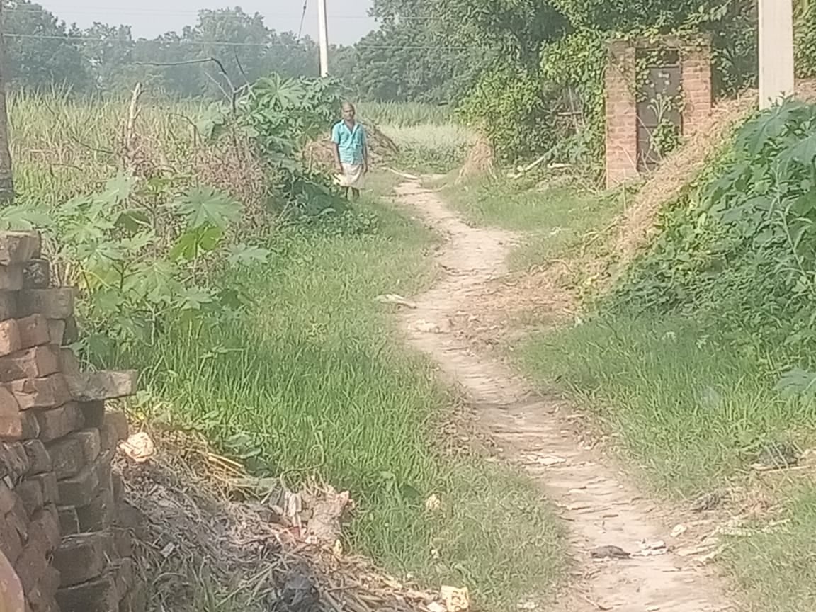 पचासा गांव को सड़क से जोड़ने का प्रमुख खड़ंजा मार्ग। संवाद पचासा गांव को सड़क से जोड़ने का प्रमुख खड़ंजा मार्ग। संवाद