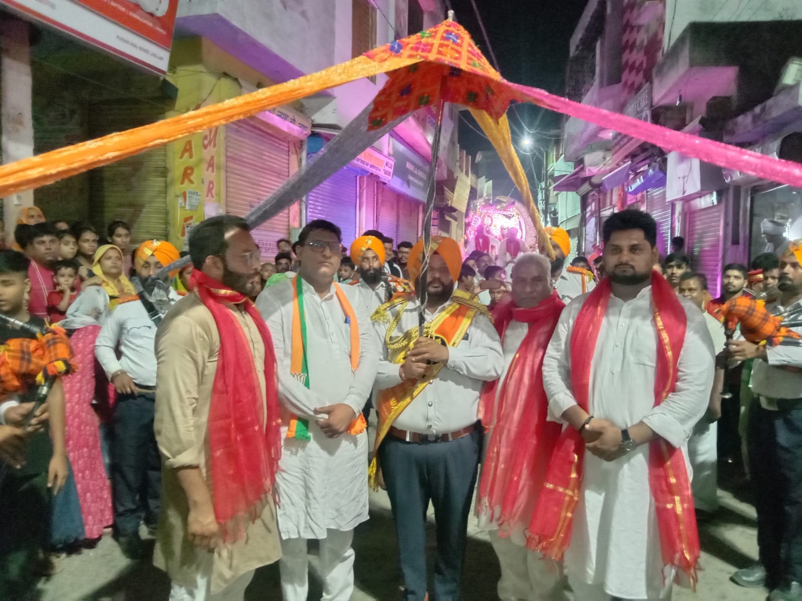 झज्जर। शहर में निकाली गई झाँकिया।