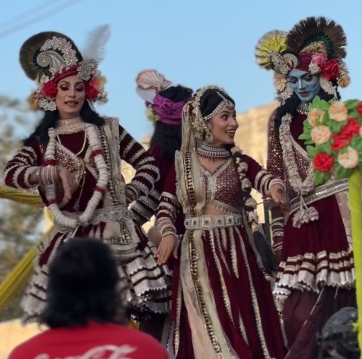 झज्जर। शहर में निकाली गई झाँकिया।