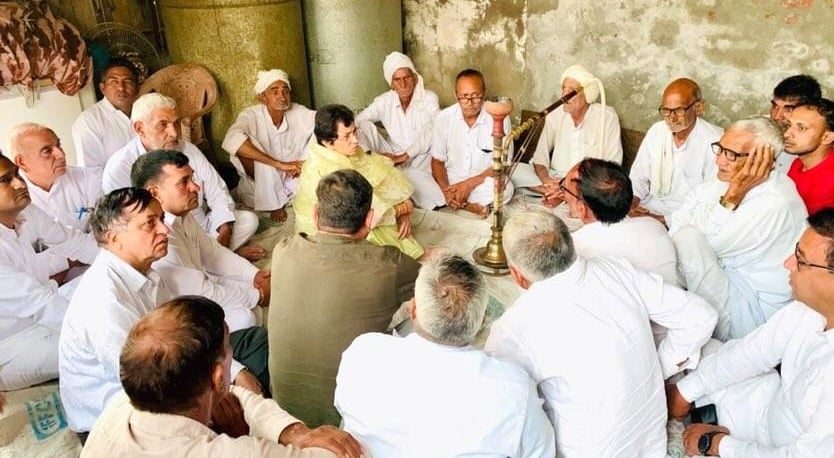 08जेएनडी45: मृतक किसान रामभगत के घर शोक जताने पहुंची सांसद कुमारी शैलजा। संवाद