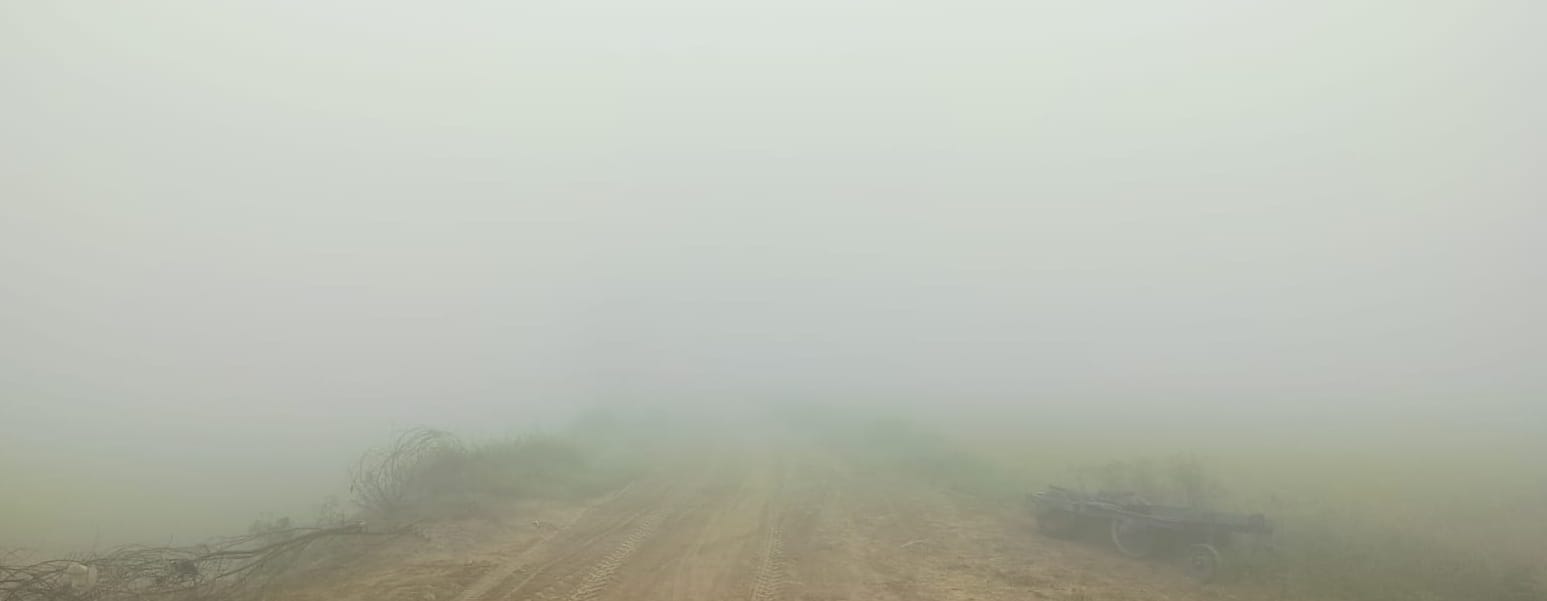 15जेएनडी23 : वीरवार रात को गहरे कोहरे के बीच से निकलते वाहन। संवाद