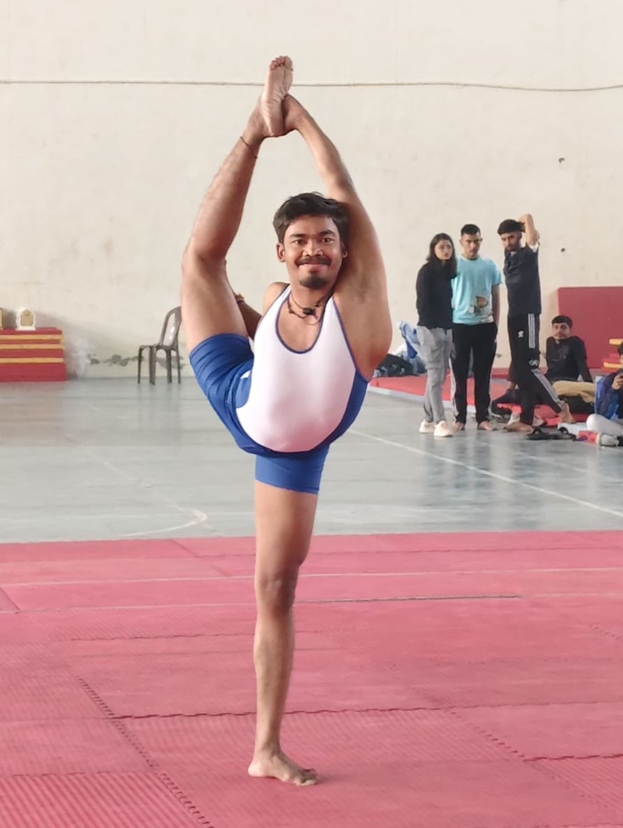 फोटो 47- सोनीपत के राई स्थित हरियाणा खेल विश्वविद्यालय में आयोजित 5वीं हरियाणा सीनियर योग चैंपि