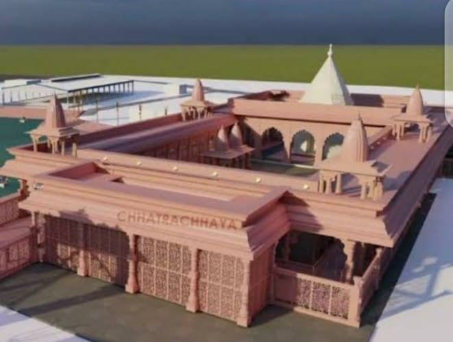 गोला के संभावित शिव मंदिर कॉरिडोर का मुख्य द्वार। सोशल मीडिया गोला के संभावित शिव मंदिर कॉरिडोर का मुख्य द्वार। सोशल मीडिया
