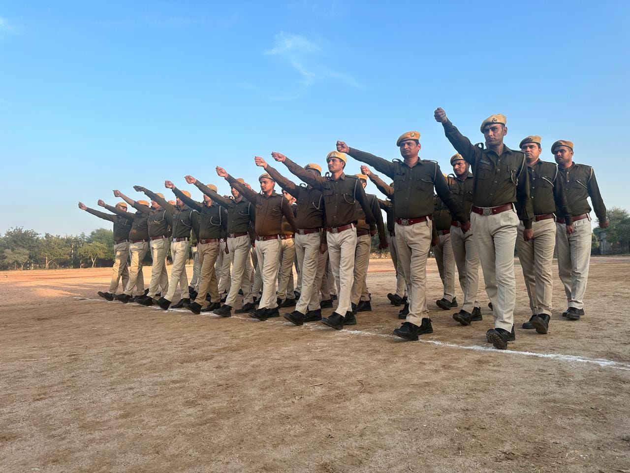 जेल विभाग की प्लाटून गणतंत्र दिवस परेड की तैयारियों में जुटी