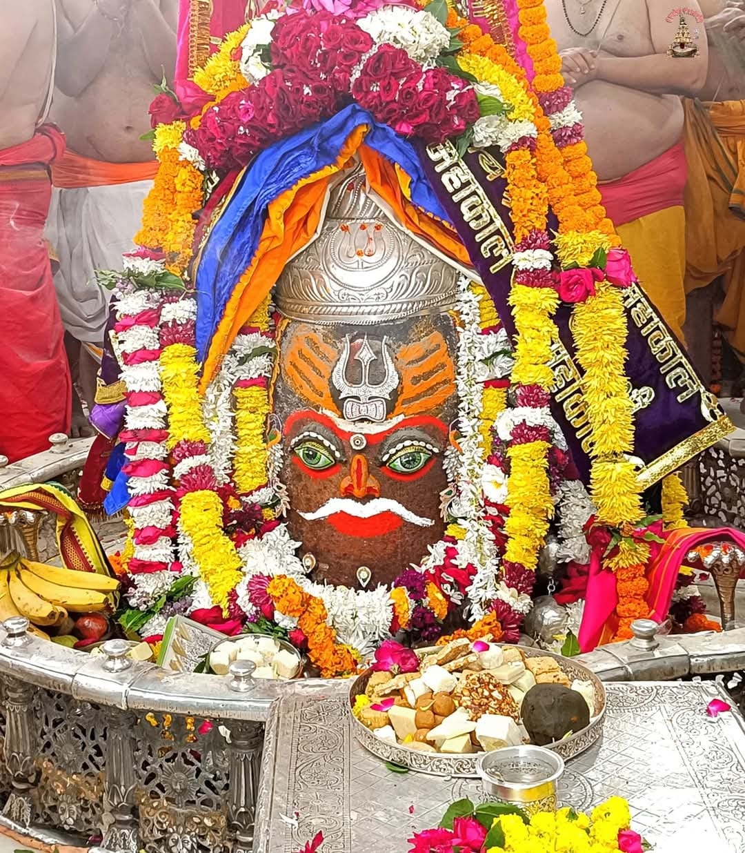 वर्ष 2024 की अंतिम भस्म आरती, मस्तक पर त्रिशूल व डमरू से सजे बाबा महाकाल, मंदिर में उमड़ी भक्तो