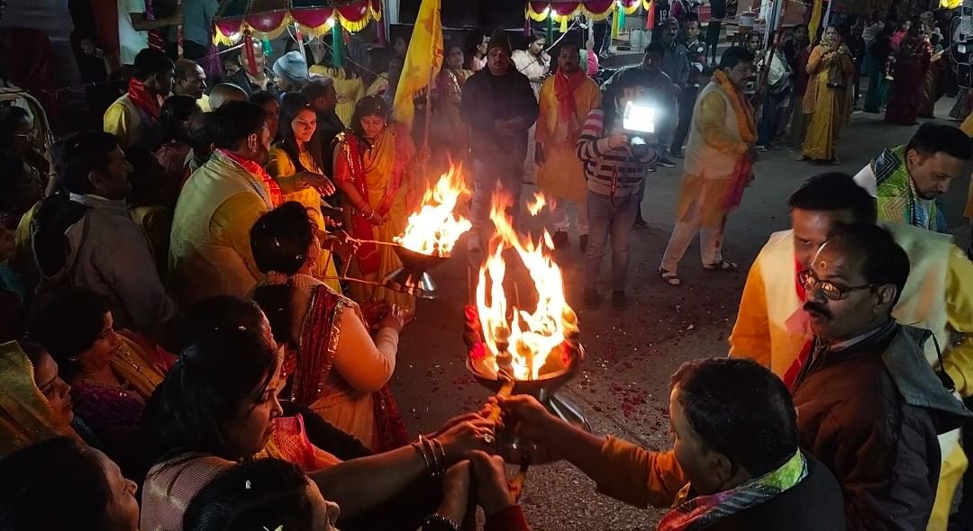 राजस्थान से निकली ढांढण वाली दादाजी की शोभा यात्रा पहुंची कटनी। बाइट पप्पू बजाज, समाजसेवी आयोजक