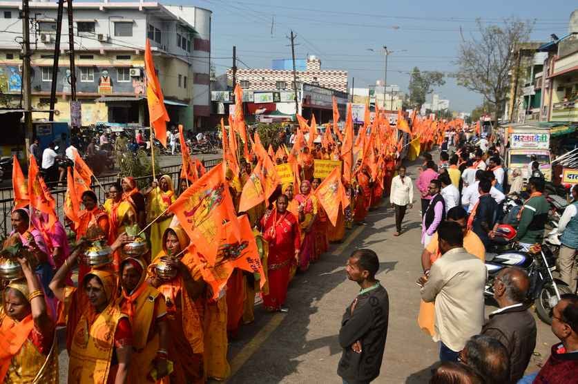 अयोध्या के राम मंदिर की वर्षगांठ के पहले ही भगवामय हुआ नागदा