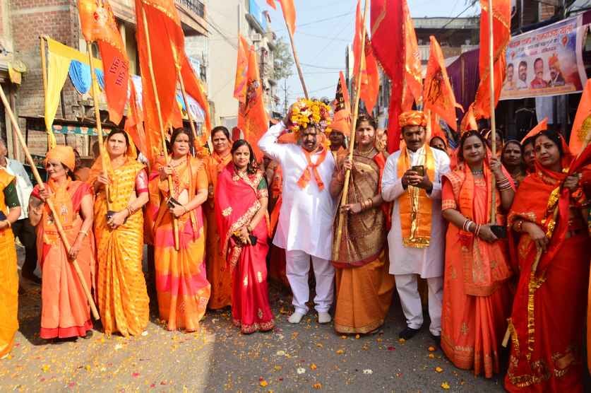 अयोध्या के राम मंदिर की वर्षगांठ के पहले ही भगवामय हुआ नागदा