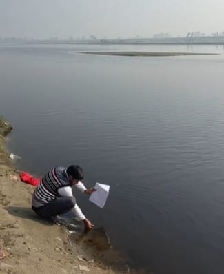 फोटो :38: सोनीपत के दिल्ली बॉर्डर के पास बहती यमुना नदी। संवाद फोटो :38: सोनीपत के दिल्ली बॉर्डर के पास बहती यमुना नदी। संवाद