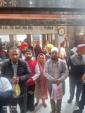 बाबा बालक नाथ मंदिर दियोटसिद्ध में दर्शनों के लिए खड़े श्रद्धालु। संवाद बाबा बालक नाथ मंदिर दियोटसिद्ध में दर्शनों के लिए खड़े श्रद्धालु। संवाद
