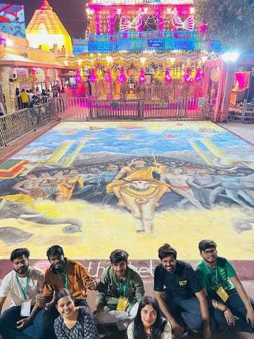 महाकाल मंदिर में सजी शिव बारात की रंगोली ने श्रद्धालुओं का मनमोहा, देशभर मे सराहा गया