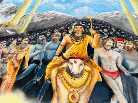 महाकाल मंदिर में सजी शिव बारात की रंगोली ने श्रद्धालुओं का मनमोहा, देशभर मे सराहा गया महाकाल मंदिर में सजी शिव बारात की रंगोली ने श्रद्धालुओं का मनमोहा, देशभर मे सराहा गया