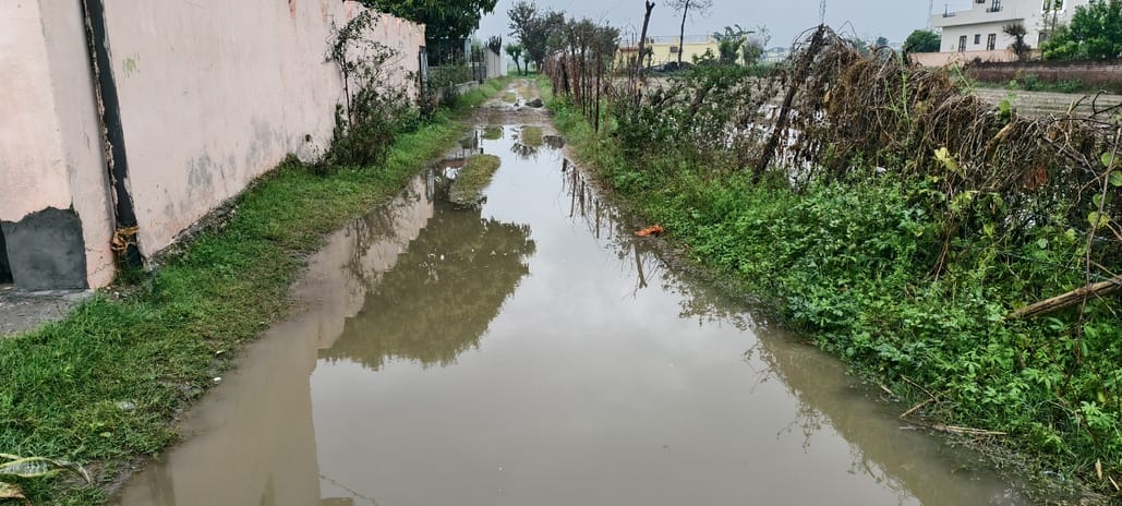 ऊना में बारिश के बीच गंतव्य की ओर जाती युवतियां। संवाद ऊना में बारिश के बीच गंतव्य की ओर जाती युवतियां। संवाद