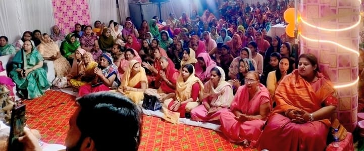 फोटो 23- सोनीपत के हलवाई हट्टा स्थित श्री देवी चिट्टाने वाली माता मंदिर में महाशिव पुराण कथा के