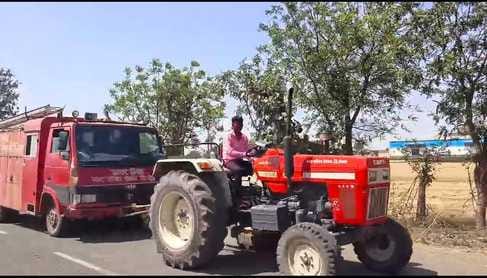 किसान के खड़ी  फसल जलकर हुई खाक