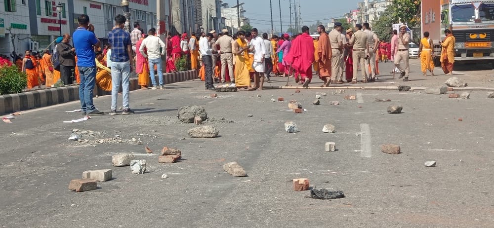 कुरुक्षेत्र। महायज्ञ स्थल के आसपास तैनात पुलिसकर्मी। संवाद