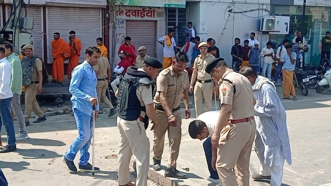 कुरुक्षेत्र। महायज्ञ स्थल के आसपास तैनात पुलिसकर्मी। संवाद