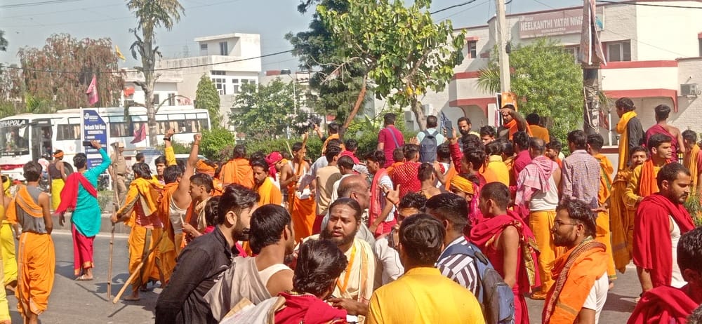 कुरुक्षेत्र। महायज्ञ स्थल के आसपास तैनात पुलिसकर्मी। संवाद