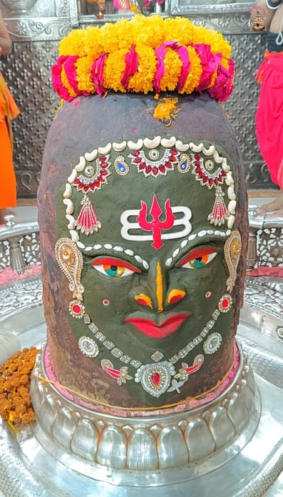 मस्तक पर त्रिपुंड और त्रिशूल लगाकर सजे बाबा महाकाल आज भस्म आरती मे दिए इस स्वरूप मे दर्शन